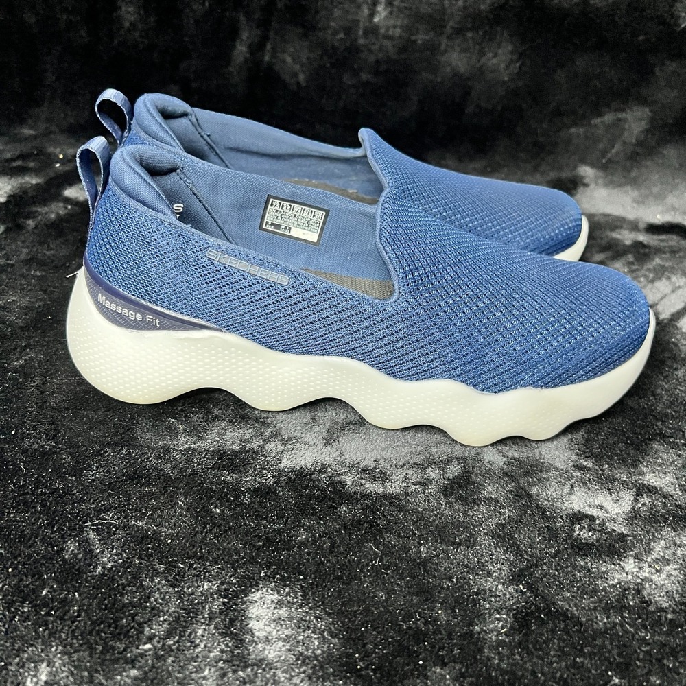 Skechers Go Walk Massage Fit 124908-NVY Womens 7.5 Walking Shoes Navy Sneaker - Picture 3 of 10